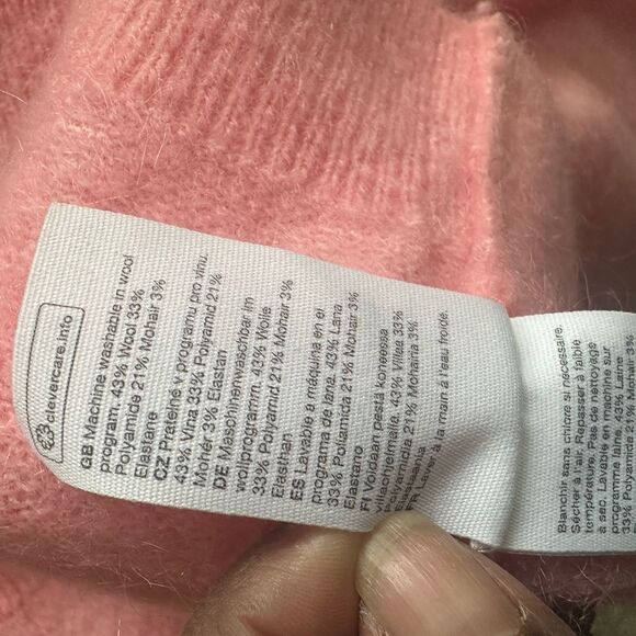 &Other Stories Pink Wool & Mohair Blend Cardigan Women’s Sweater S - Picture 7 of 7